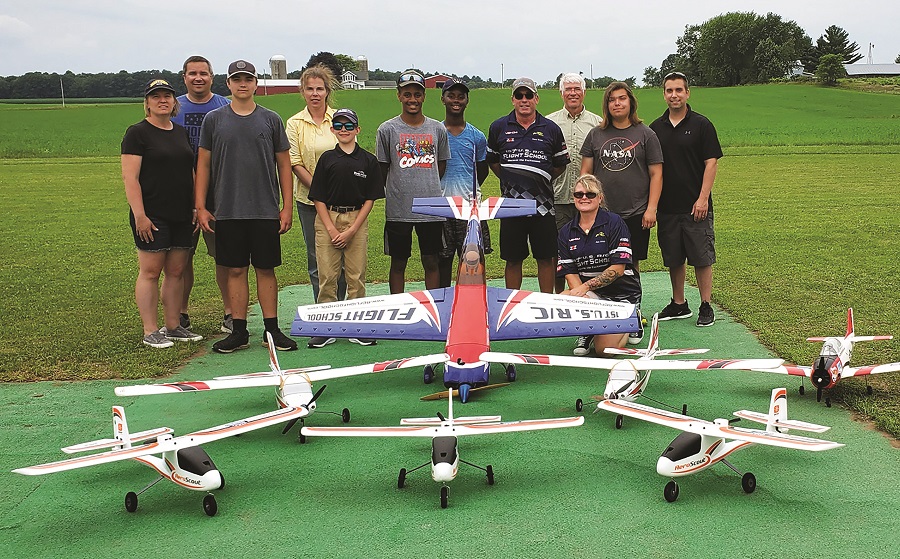 A typical class at Dave Scott's in-person 1st U.S. R/C Flight School.