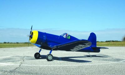 This stock Corsair is best described as BLUE! When it comes to standing out on the flightline, a new paint job is a great way to minimize the “sameness” that is the negative of most ARF planes.