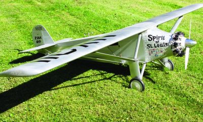 Robart made the scale struts and landing gear for the Spirit of St. Louis.
