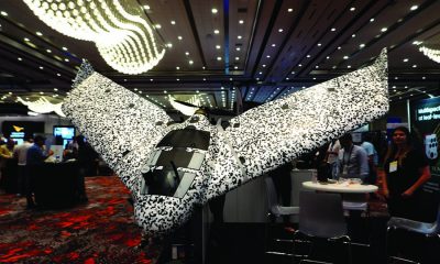 The eBee TAC is easily distinguished from its civilian counterpart by its speckled surface, created at the request of its military customers to help camouflage the small aircraft.