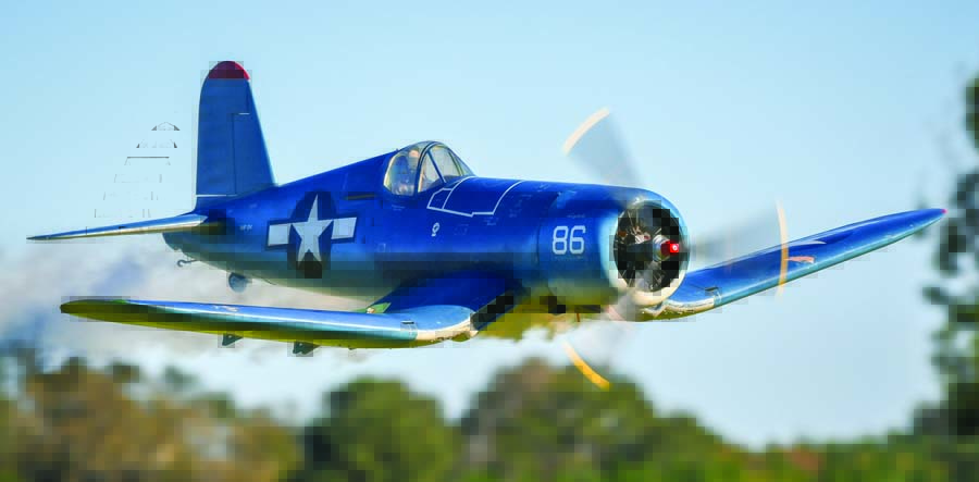 Marc Shepard's CARF-Models Corsair is an all-composite airframe with a 110-inch wingspan.