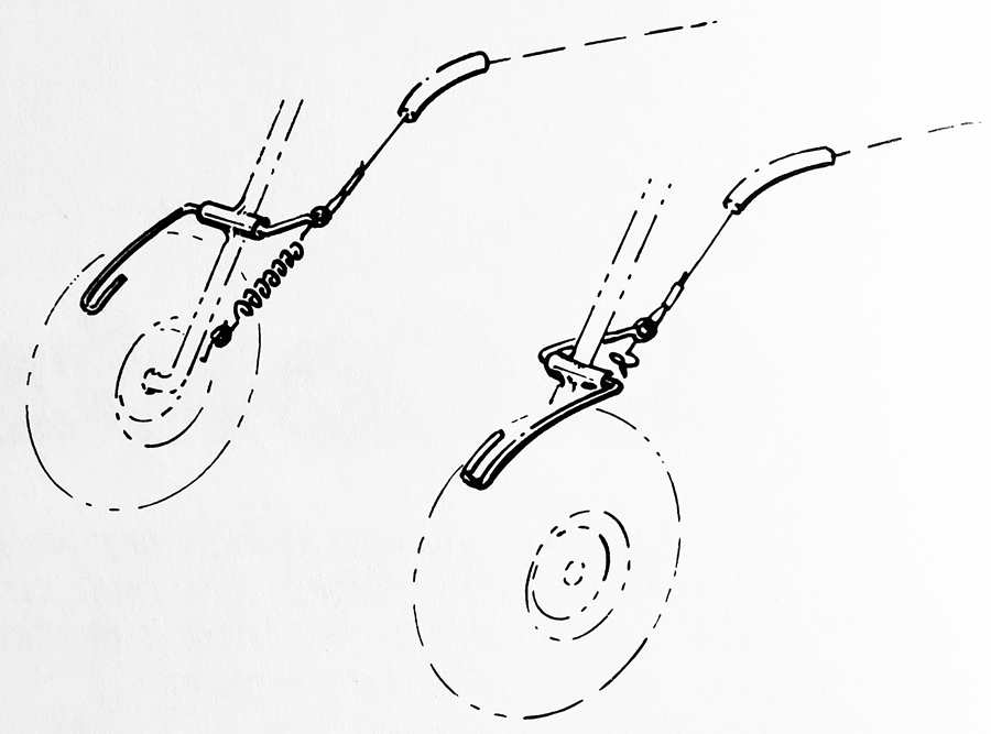 Spring-Loaded Differential Brake-Steering Slaved to Aileron Horns