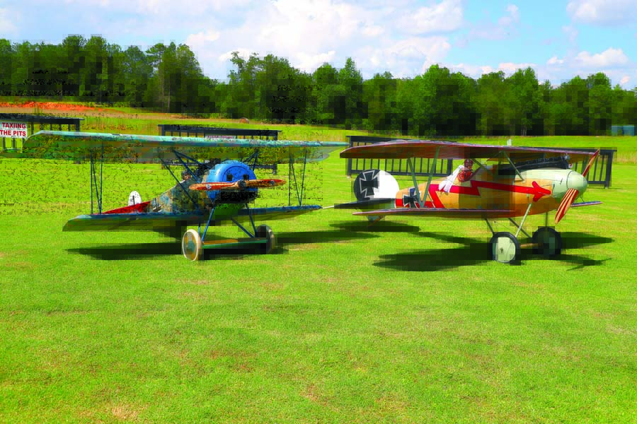 John Mueller’s D.VI and the Albatros together at the field, ready for a sortie.