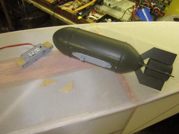Model Airplane Bomb Drop Mechanism