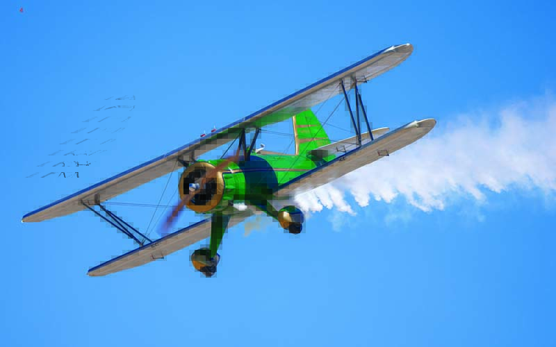 Jamie Fifles’ Best of Show 40% WACO exemplified his attention to scale realism and is shown here with an unbelievably realistic smoke trail.
