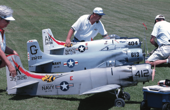 Skyraiders built from Ziroli Plans